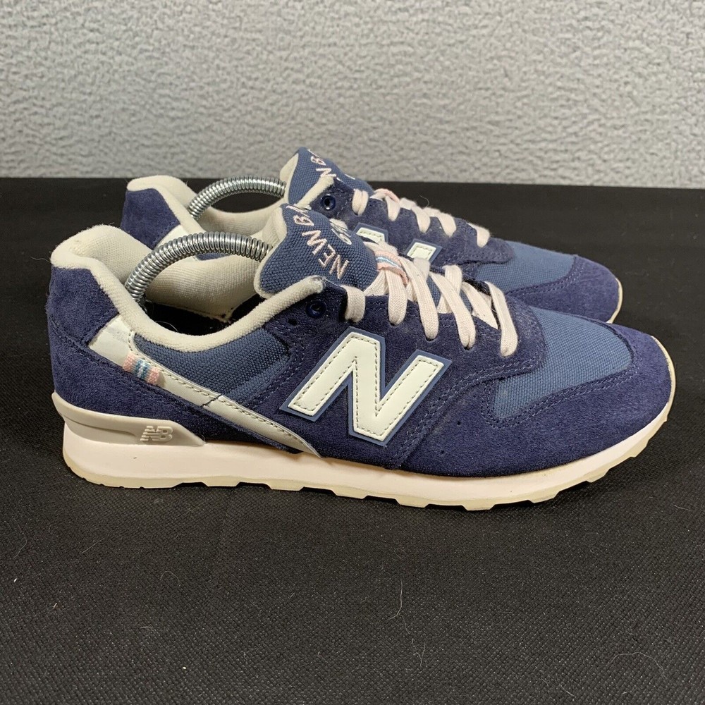 New Balance 696 Womens Size 8 Navy Blue Vintage Indigo Suede & Canvas
